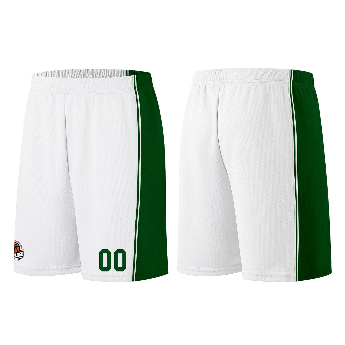 Custom White-Green Basketball Jersey for Men Women Adult Youth Stitched Name Number Logo
