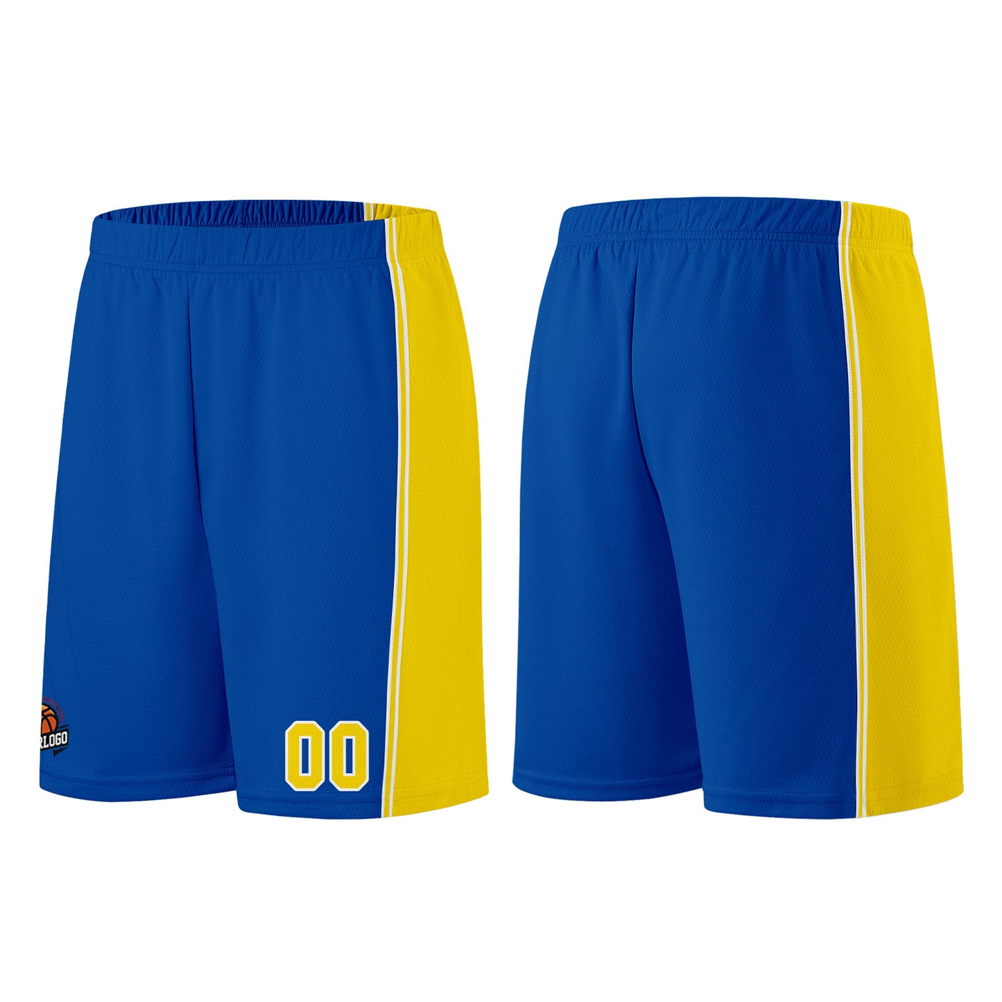 Custom Royal-Yellow Basketball Jersey for Men Women Adult Youth Stitched Name Number Logo