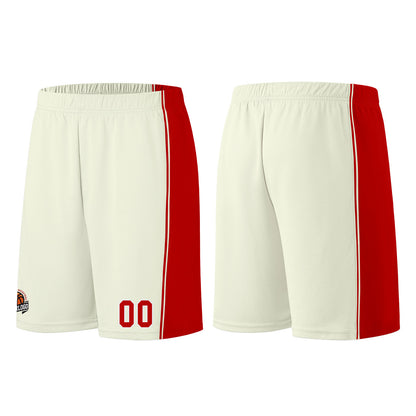 Custom Cream-Red Basketball Jersey for Men Women Adult Youth Stitched Name Number Logo