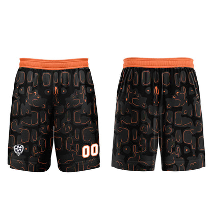 Custom Black Orange Soccer Uniform Jersey Kids Adults Personalized Set Jersey Shirt