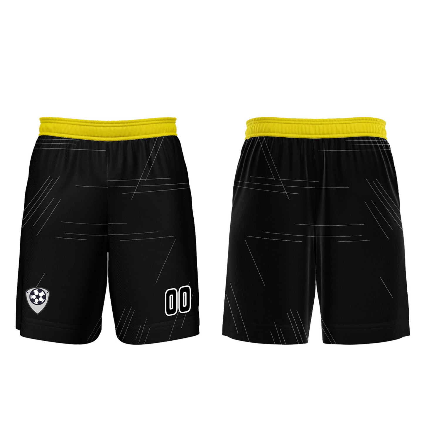 Custom Black Yellow Uniform Jersey Kids Adults Personalized Set Jersey Shirt
