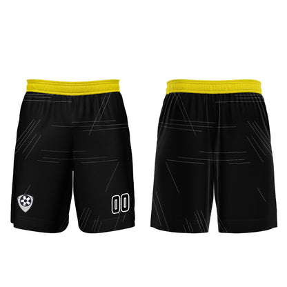 Custom Black Yellow Uniform Jersey Kids Adults Personalized Set Jersey Shirt
