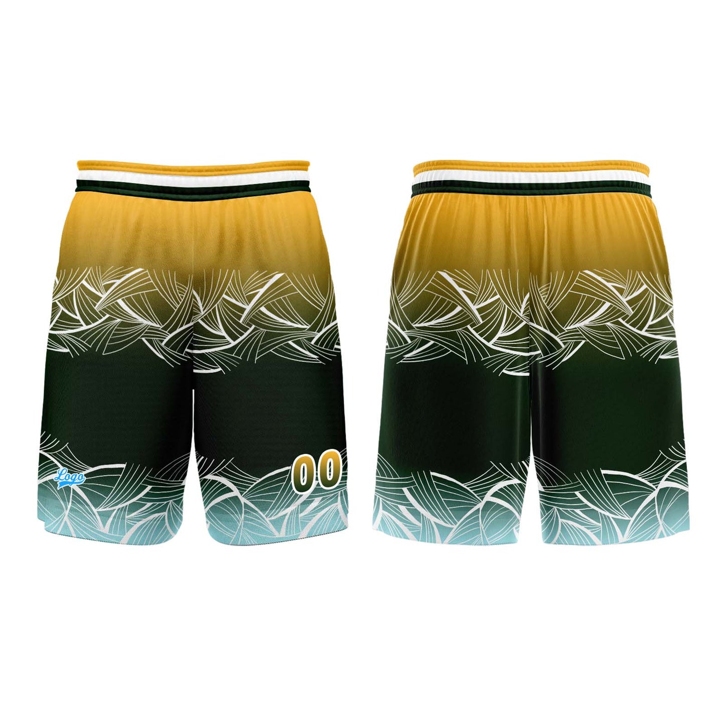 Custom Yellow Green Basketball Jersey Uniform Suit Printed Your Logo Name Number