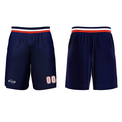 Custom Blue White Orange Basketball Jersey Uniform Suit Printed Your Logo Name Number