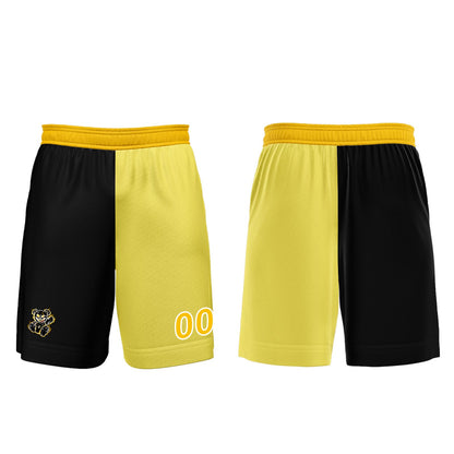 Custom Black Yellow Soccer Uniform Jersey Kids Adults Personalized Set Jersey Shirt