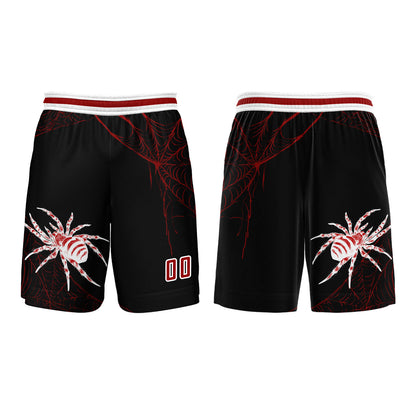 Custom Black Red Basketball Jersey Uniform Suit Printed Your Logo Name Number