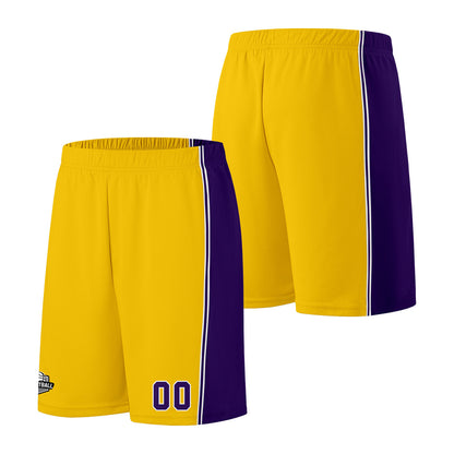 Custom Yellow Purple Basketball Jersey for Men Women Adult Youth Stitched Name Number Logo
