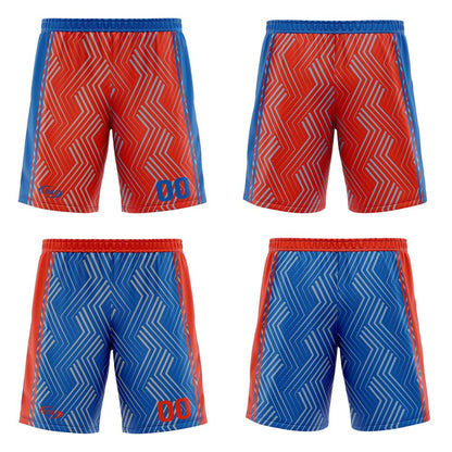 Custom Red Blue Reversible Basketball Suit for Adults and Kids Personalized Jersey