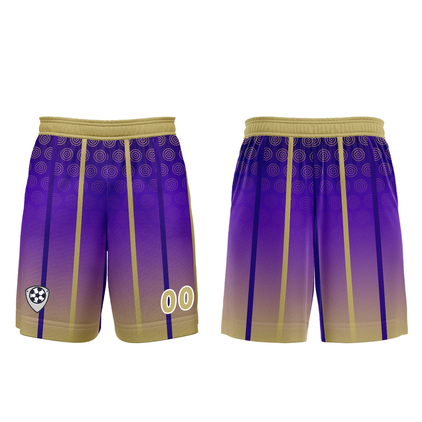 Custom Purple Yellow Uniform Jersey Kids Adults Personalized Set Jersey Shirt