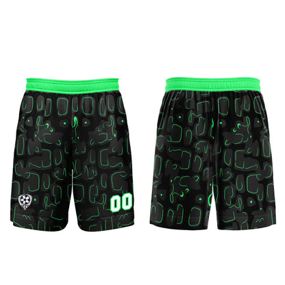 Custom Black Green Soccer Uniform Jersey Kids Adults Personalized Set Jersey Shirt