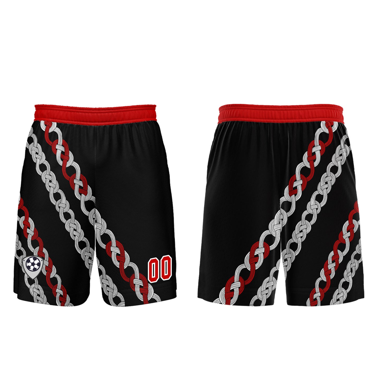 Custom Black Red Uniform Jersey Kids Adults Personalized Set Jersey Shirt
