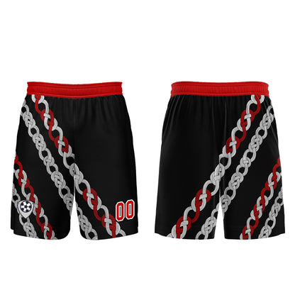 Custom Black Red Uniform Jersey Kids Adults Personalized Set Jersey Shirt