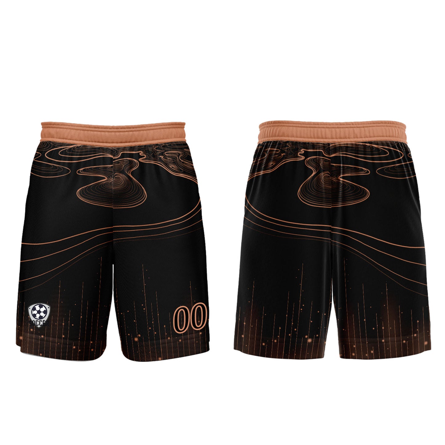 Custom Black Orange Soccer Uniform Jersey Kids Adults Personalized Set Jersey Shirt