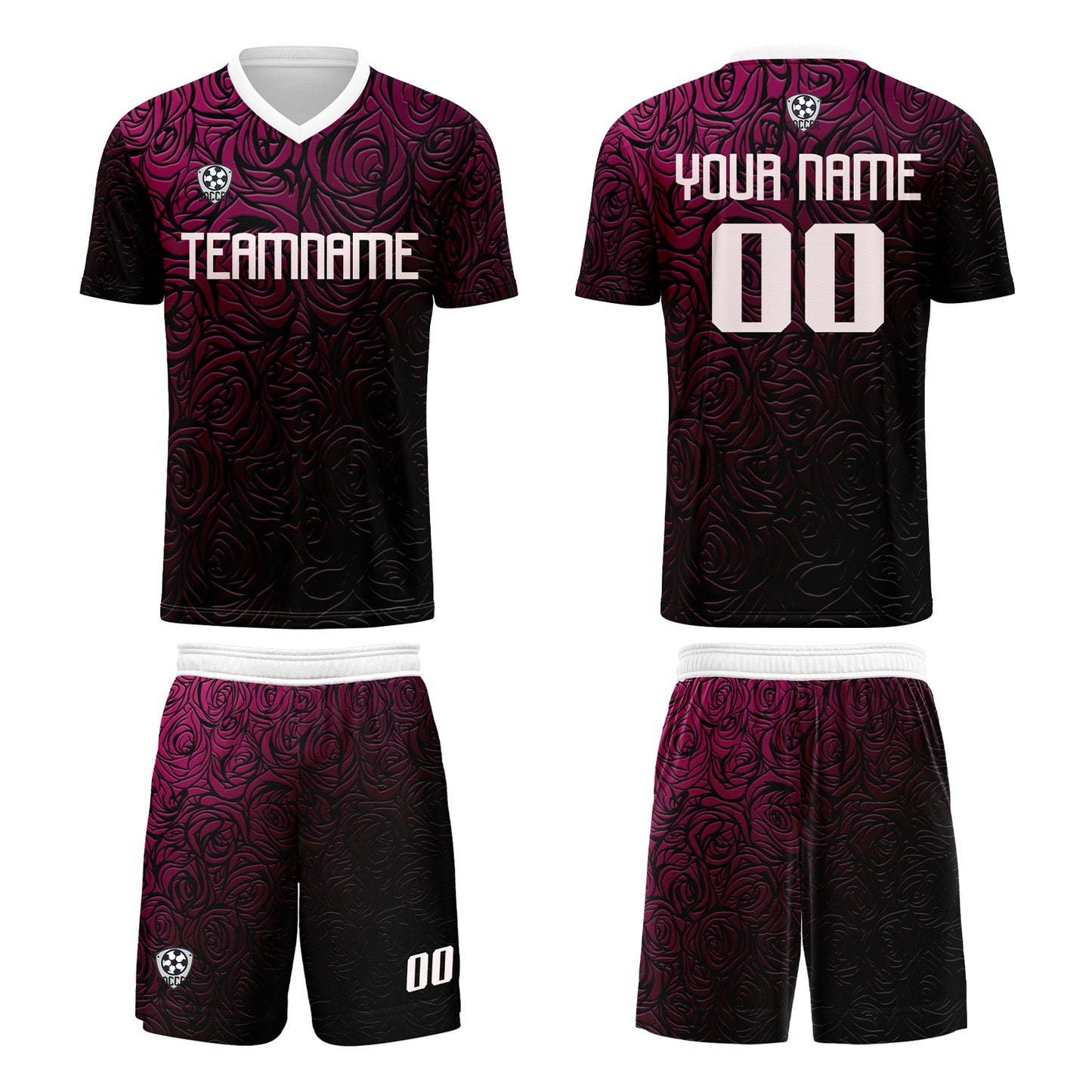 Custom Pink Silver Uniform Jersey Kids Adults Personalized Set Jersey Shirt