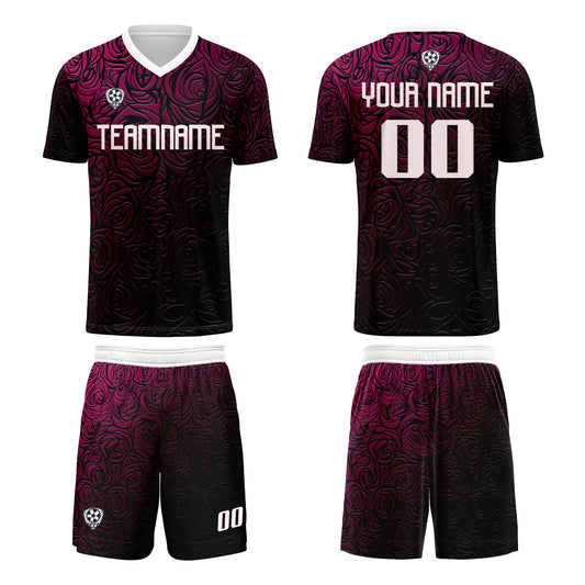 Custom Pink Silver Uniform Jersey Kids Adults Personalized Set Jersey Shirt