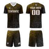 Custom Yellow Silver Uniform Jersey Kids Adults Personalized Set Jersey Shirt