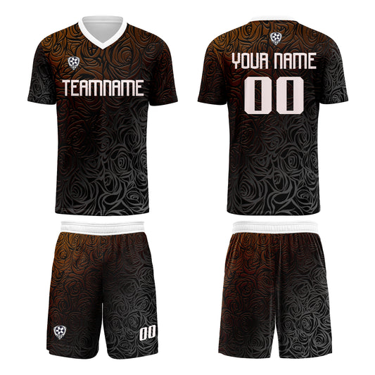 Custom Brown Silver Uniform Jersey Kids Adults Personalized Set Jersey Shirt