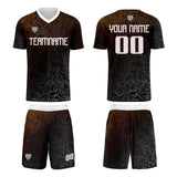 Custom Brown Silver Uniform Jersey Kids Adults Personalized Set Jersey Shirt