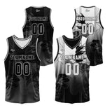 Custom  Black Reversible Basketball Suit for Adults and Kids Personalized Jersey