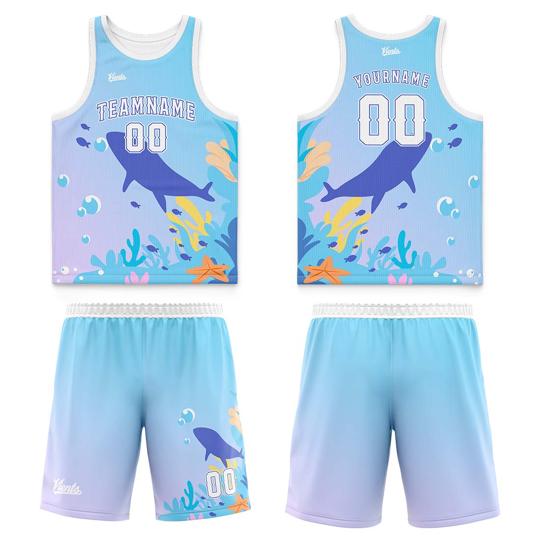 Custom Blue White Wide Shoulder Basketball Jersey, Breathable Mesh Team Uniform for Adult & Yout