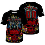 Custom Black Baseball Jersey Print Personalized Name, Number and Logo