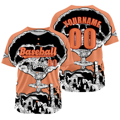 Custom Flesh Color Baseball Jersey Print Personalized Name, Number and Logo