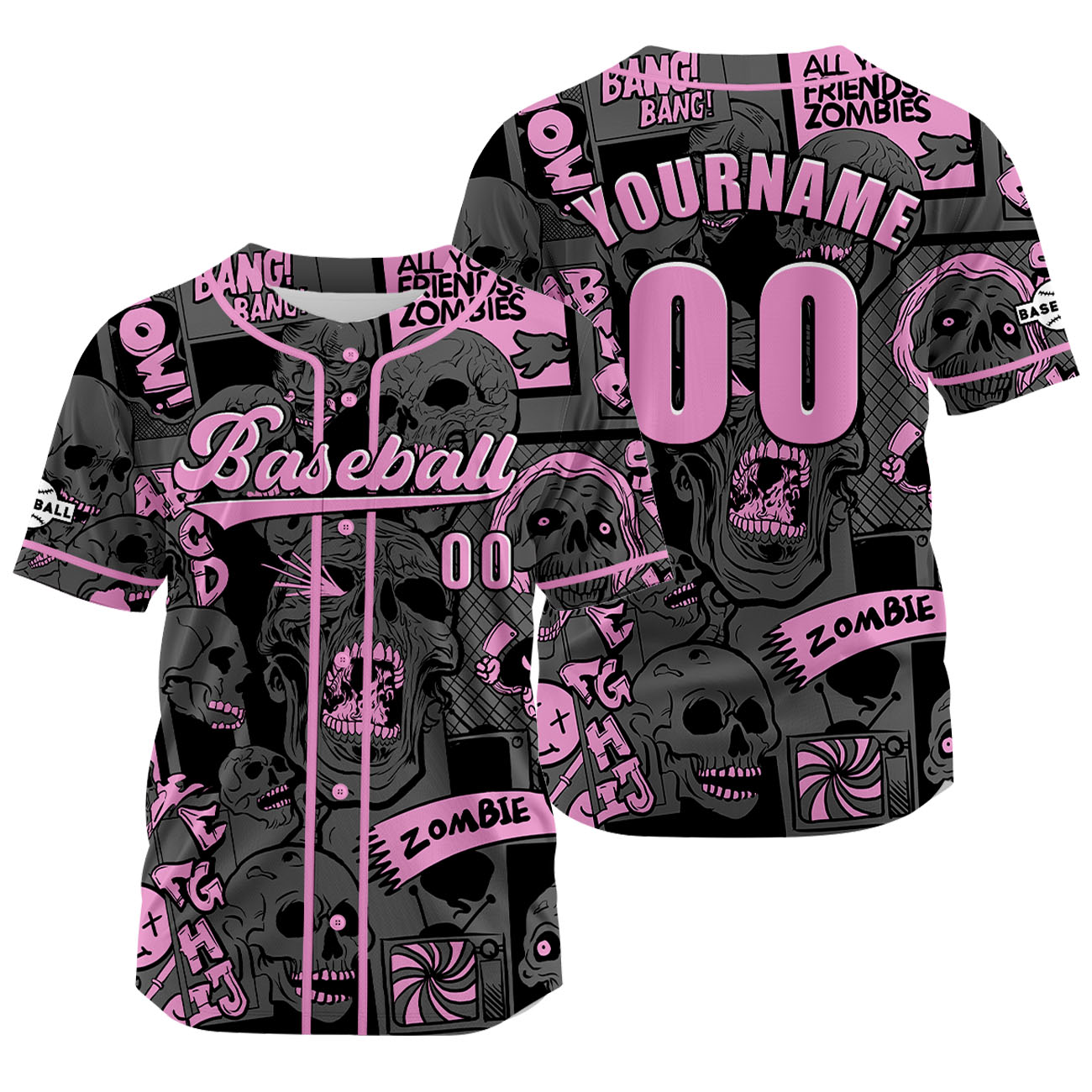Custom Gray Baseball Jersey Print Personalized Name, Number and Logo