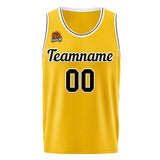 Custom Basketball Jersey Yellow-Black