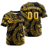 Custom Yellow Button Down Baseball Jersey for Men Women Adult Youth Print Name Number Logo