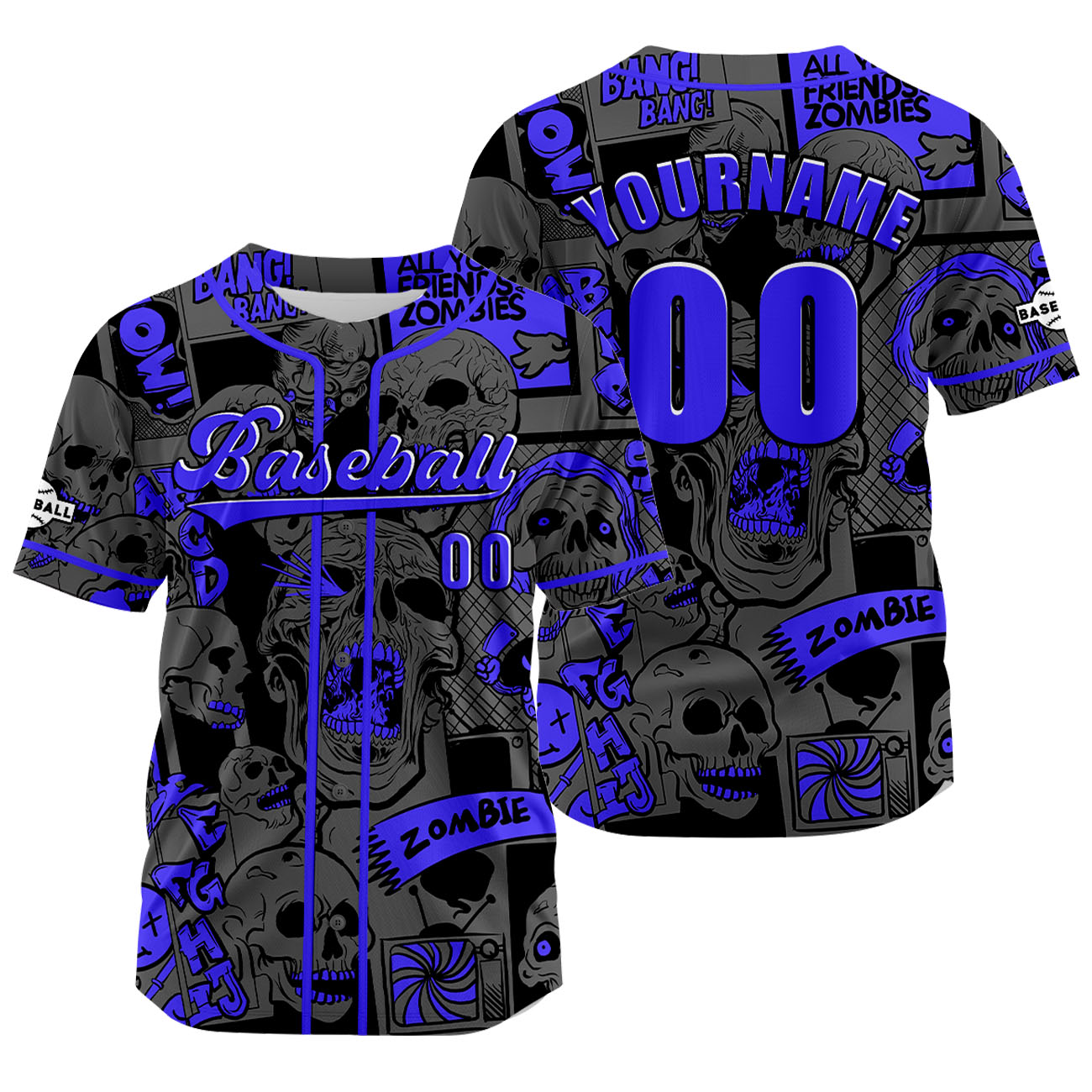 Custom Gray Baseball Jersey Print Personalized Name, Number and Logo