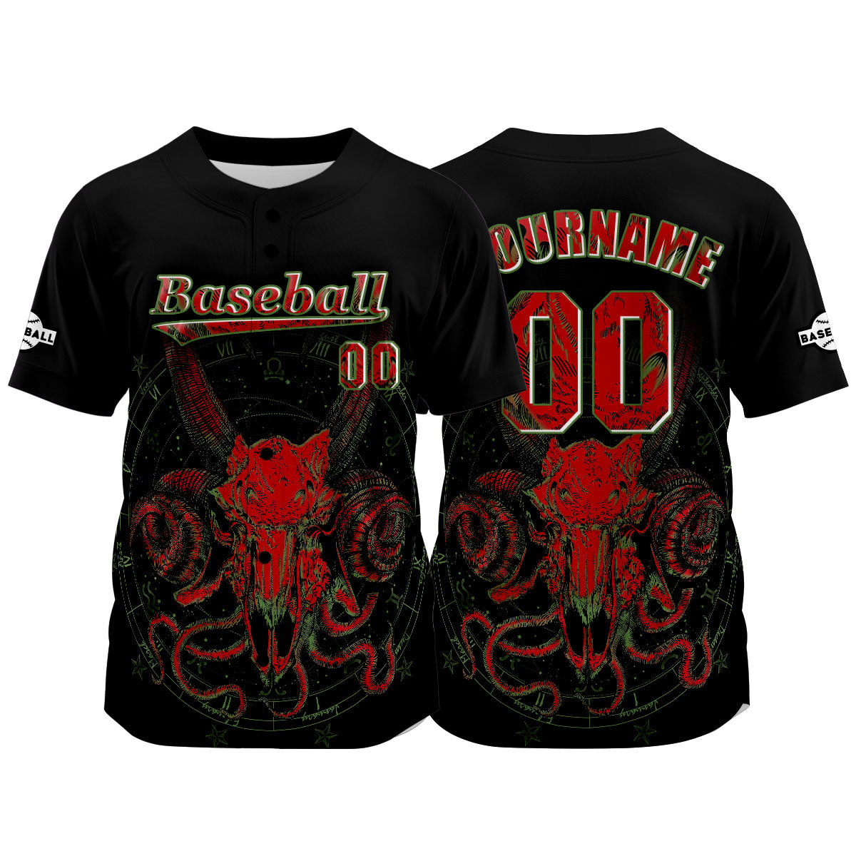Custom Black Baseball Jersey Print Personalized Name, Number and Logo