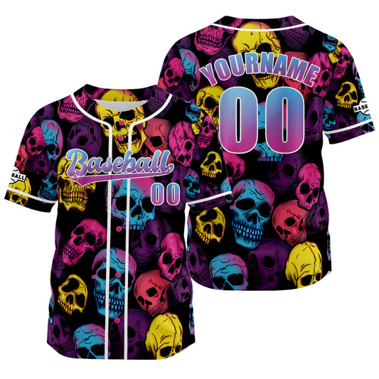 Custom Black Baseball Jersey Print Personalized Name, Number and Logo