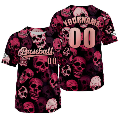 Custom Pink Baseball Jersey Print Personalized Name, Number and Logo