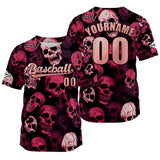 Custom Pink Baseball Jersey Print Personalized Name, Number and Logo