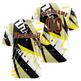 Custom Yellow Button Down Baseball Jersey for Men Women Adult Youth Print Name Number Logo
