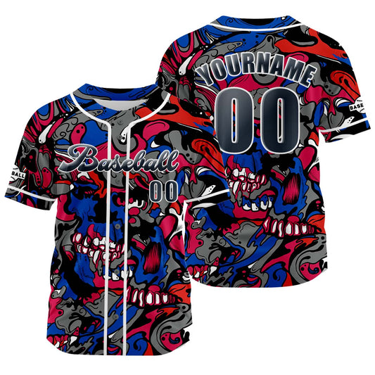 Custom Grey Baseball Jersey Print Personalized Name, Number and Logo
