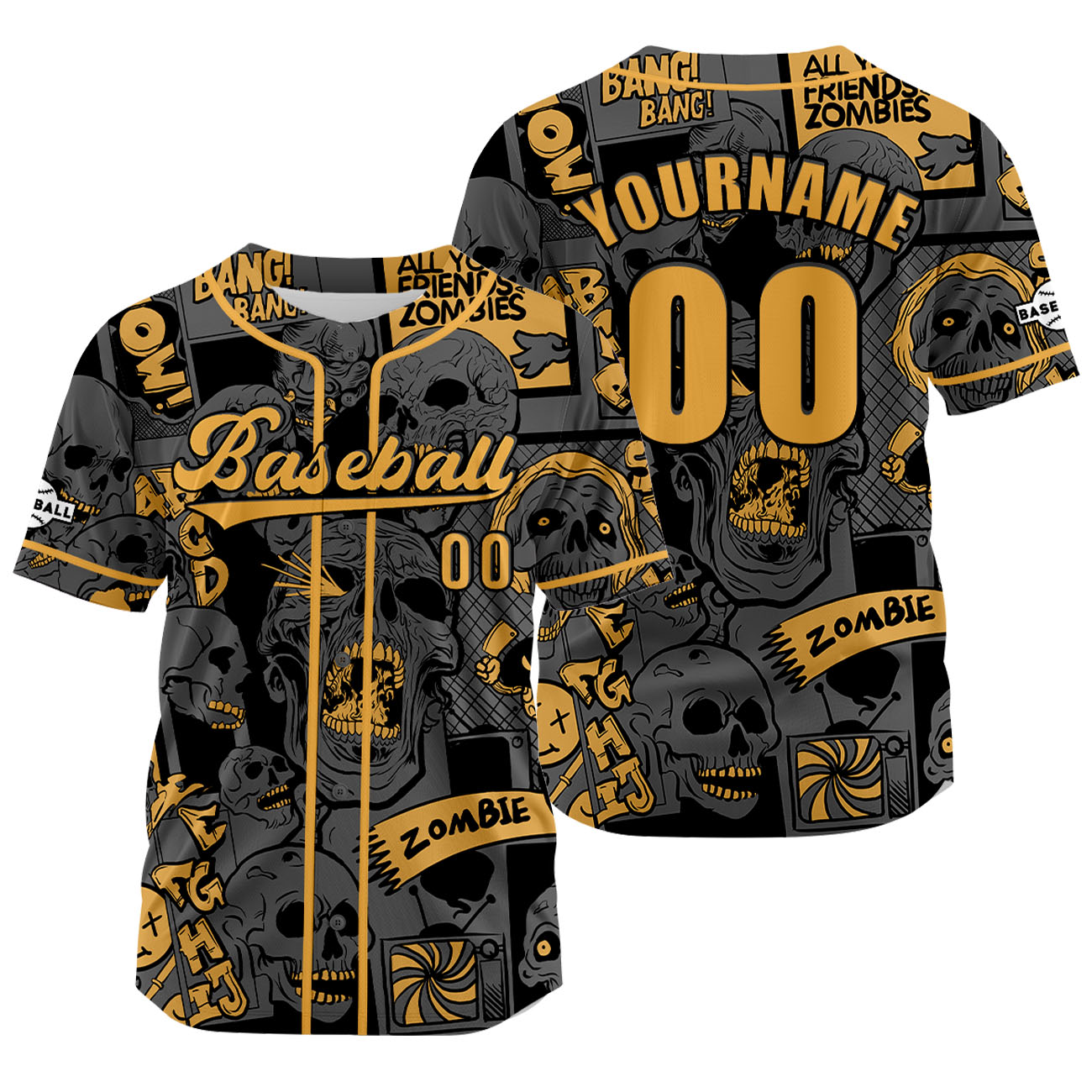 Custom Gray Baseball Jersey Print Personalized Name, Number and Logo