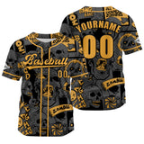 Custom Gray Baseball Jersey Print Personalized Name, Number and Logo