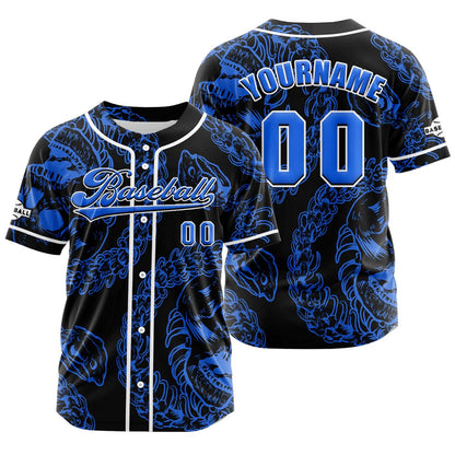 Custom Deep Blue Button Down Baseball Jersey for Men Women Adult Youth Print Name Number Logo