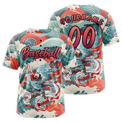Custom Red Button Down Baseball Jersey for Men Women Adult Youth Print Name Number Logo