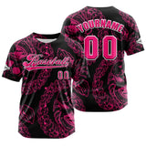 Custom Pink Button Down Baseball Jersey for Men Women Adult Youth Print Name Number Logo