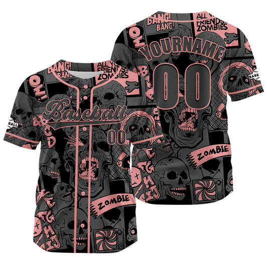 Custom Gray Baseball Jersey Print Personalized Name, Number and Logo