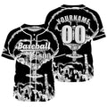 Custom Black Baseball Jersey Print Personalized Name, Number and Logo