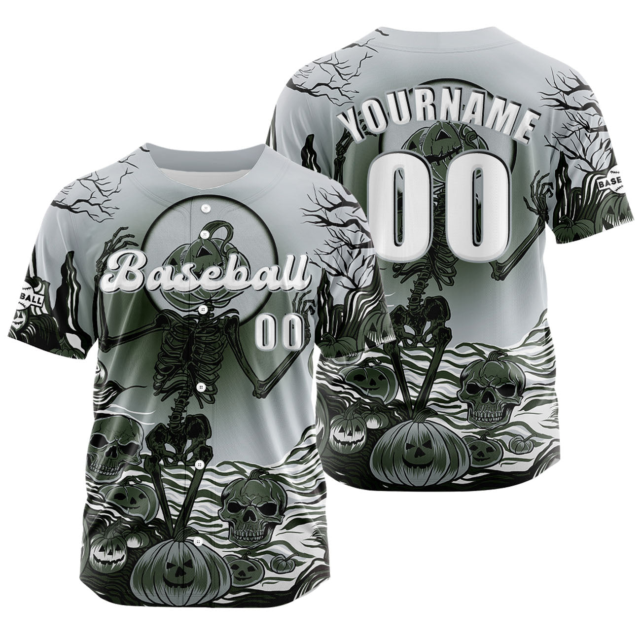 Custom Grey Button Down Baseball Jersey for Men Women Adult Youth Print Name Number Logo