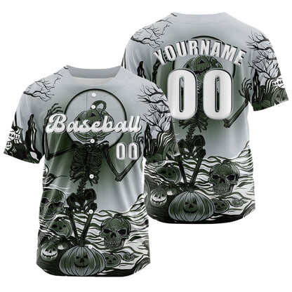 Custom Grey Button Down Baseball Jersey for Men Women Adult Youth Print Name Number Logo