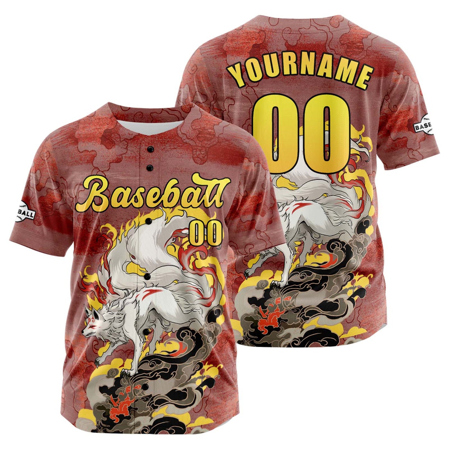 Custom Deep Red Button Down Baseball Jersey for Men Women Adult Youth Print Name Number Logo