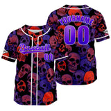 Custom Purple Baseball Jersey Print Personalized Name, Number and Logo