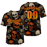 Custom Orange Baseball Jersey Print Personalized Name, Number and Logo
