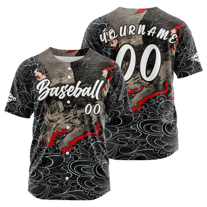 Custom Grey Button Down Baseball Jersey for Men Women Adult Youth Print Name Number Logo