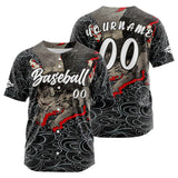 Custom Grey Button Down Baseball Jersey for Men Women Adult Youth Print Name Number Logo